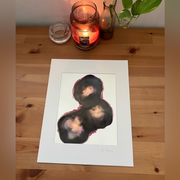 New Original Signed Artwork Alcohol Ink on Paper 156 - Picture 1 of 5